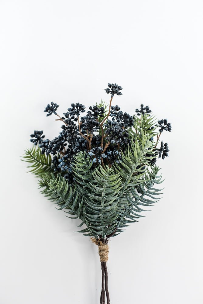 Blue winter berry and spruce bundle - Greenery MarketXB637