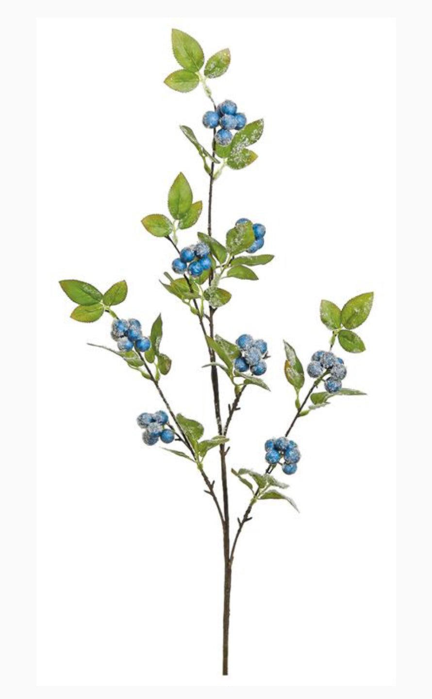 Blue winter berry spray with snow - Greenery MarketXB582 - B
