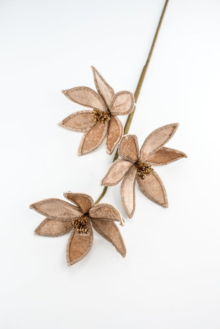 Brown poinsettia spray - Greenery MarketArtificial Flora235625