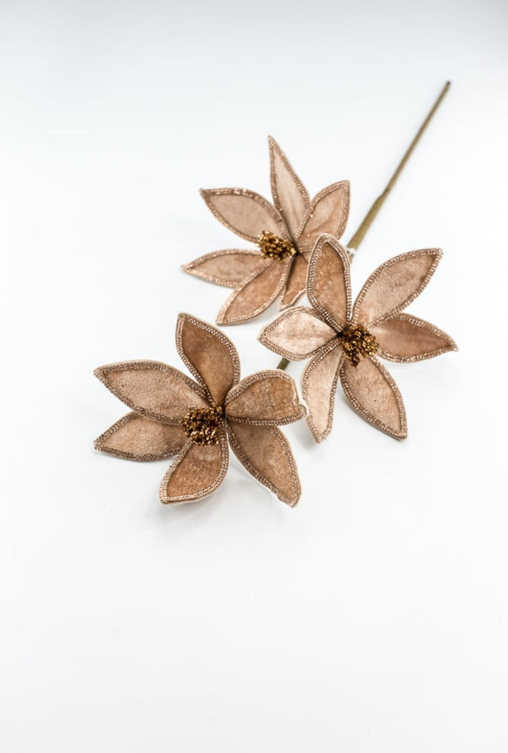 Brown poinsettia spray - Greenery MarketArtificial Flora235625