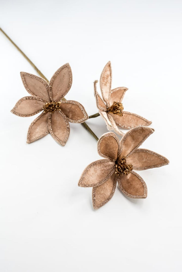 Brown poinsettia spray - Greenery MarketArtificial Flora235625