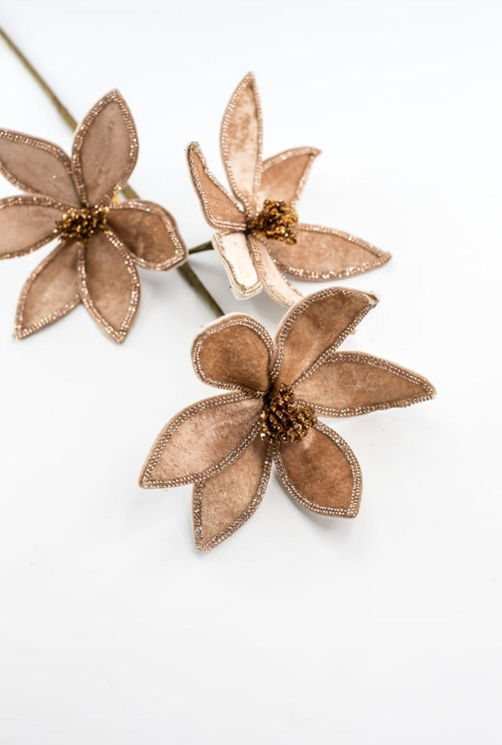 Brown poinsettia spray - Greenery MarketArtificial Flora235625