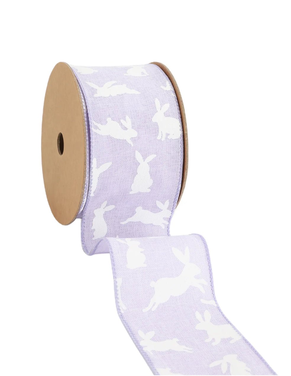 Bunny on lavender wired ribbon, 2.5” - Greenery MarketWired ribbon9416W - 464 - 63E