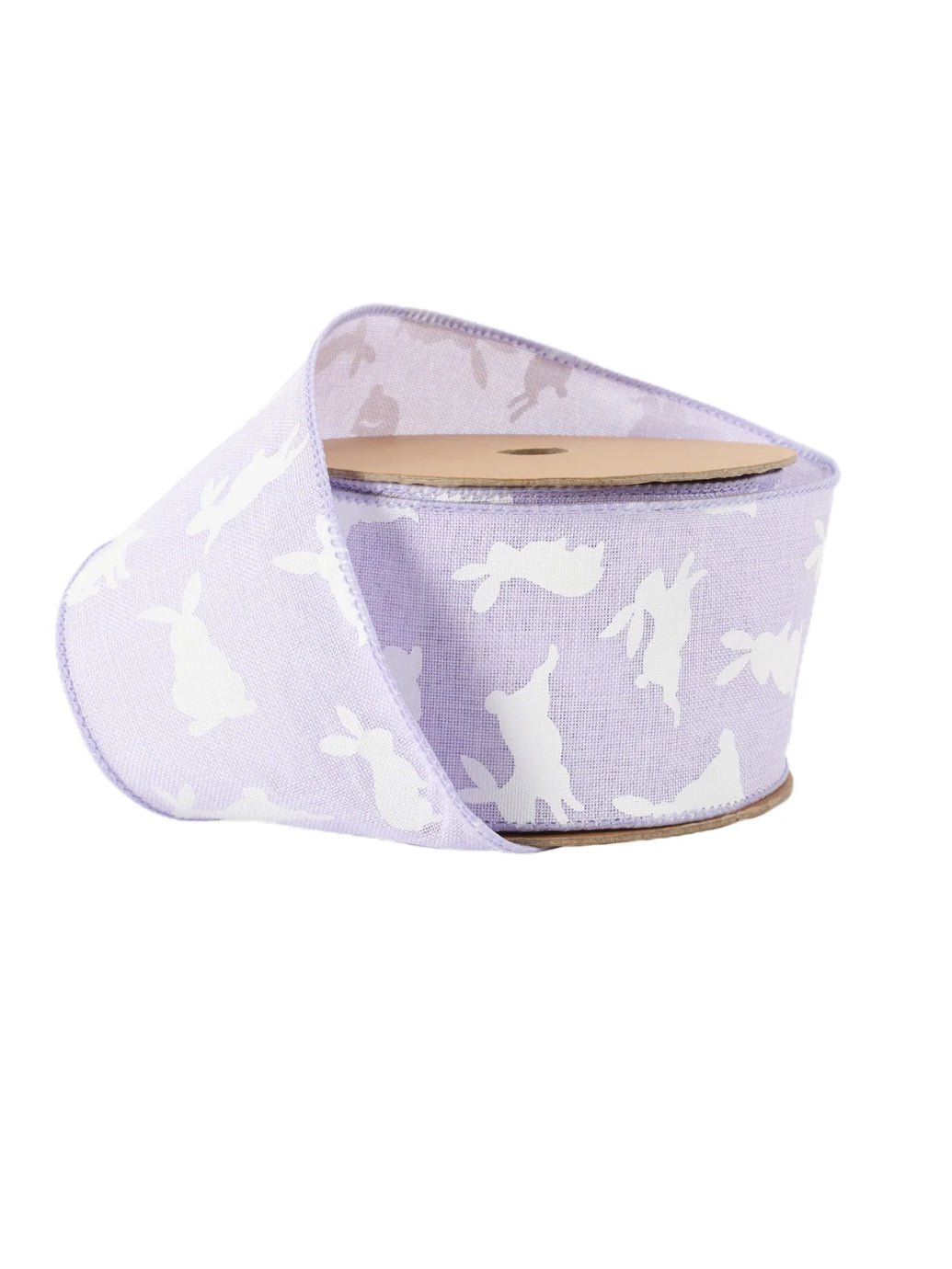 Bunny on lavender wired ribbon, 2.5” - Greenery MarketWired ribbon9416W - 464 - 63E