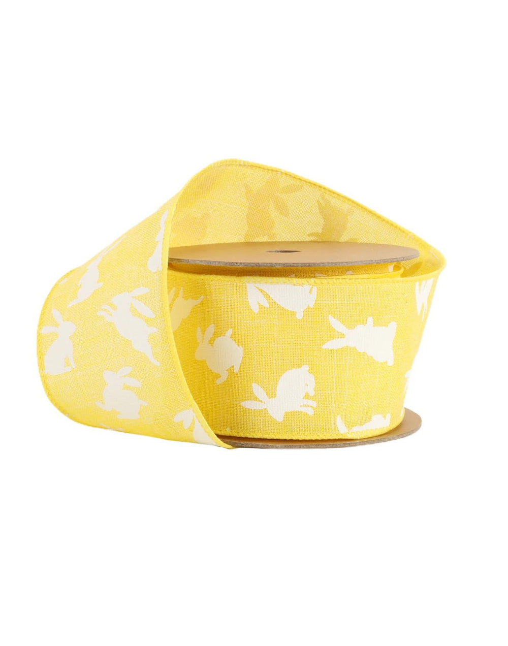 Bunny on yellow wired ribbon, 2.5” - Greenery MarketWired ribbon9416W - 645 - 63E