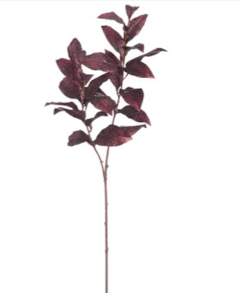 Burgundy Metallic Osmanthus Leaf Spray - 29" - Greenery MarketXFS366 - BU