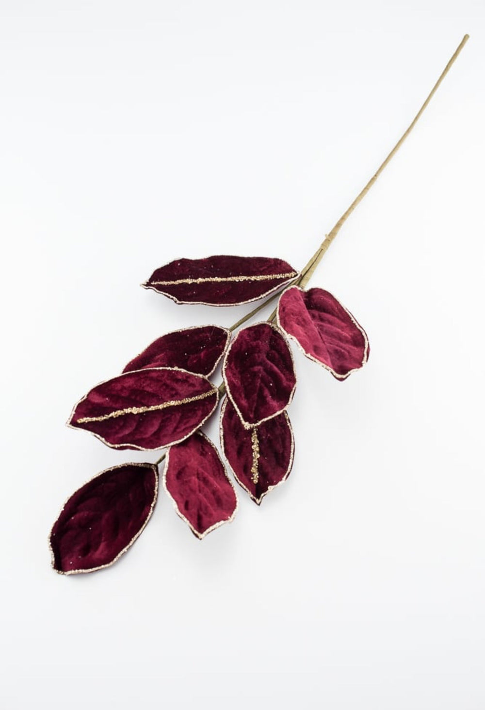 Burgundy velvet magnolia leaf spray - Greenery MarketgreeneryXF651 - BU
