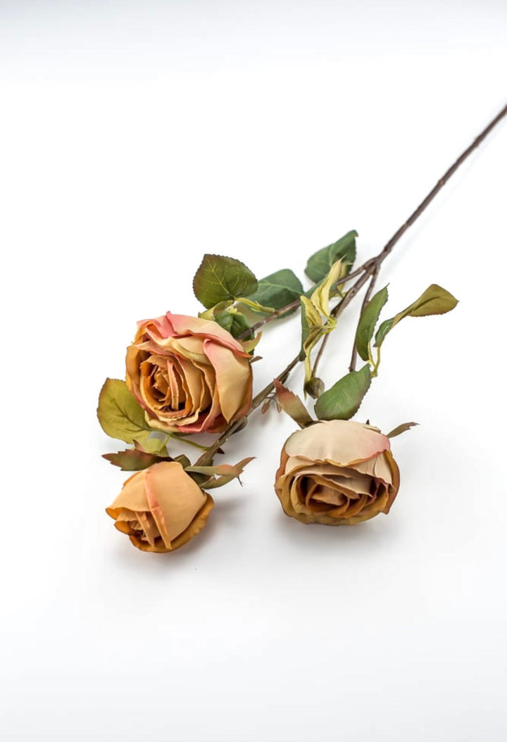 Cabbage Rose spray - golden mustard yellow - Greenery Marketartificial flowers6112 - YGO