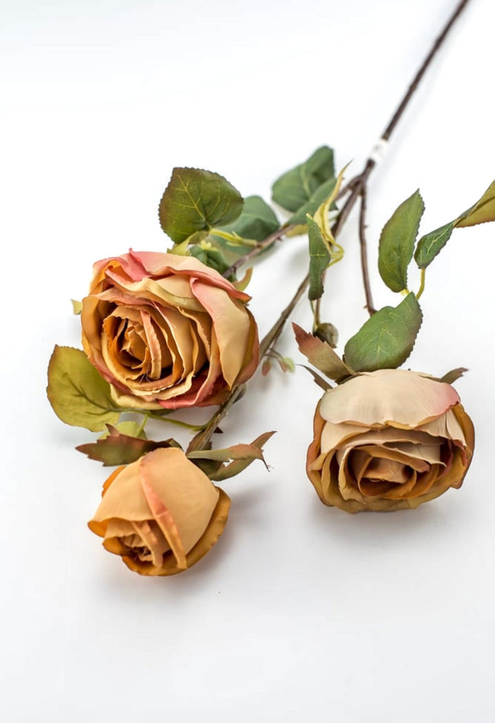 Cabbage Rose spray - golden mustard yellow - Greenery Marketartificial flowers6112 - YGO