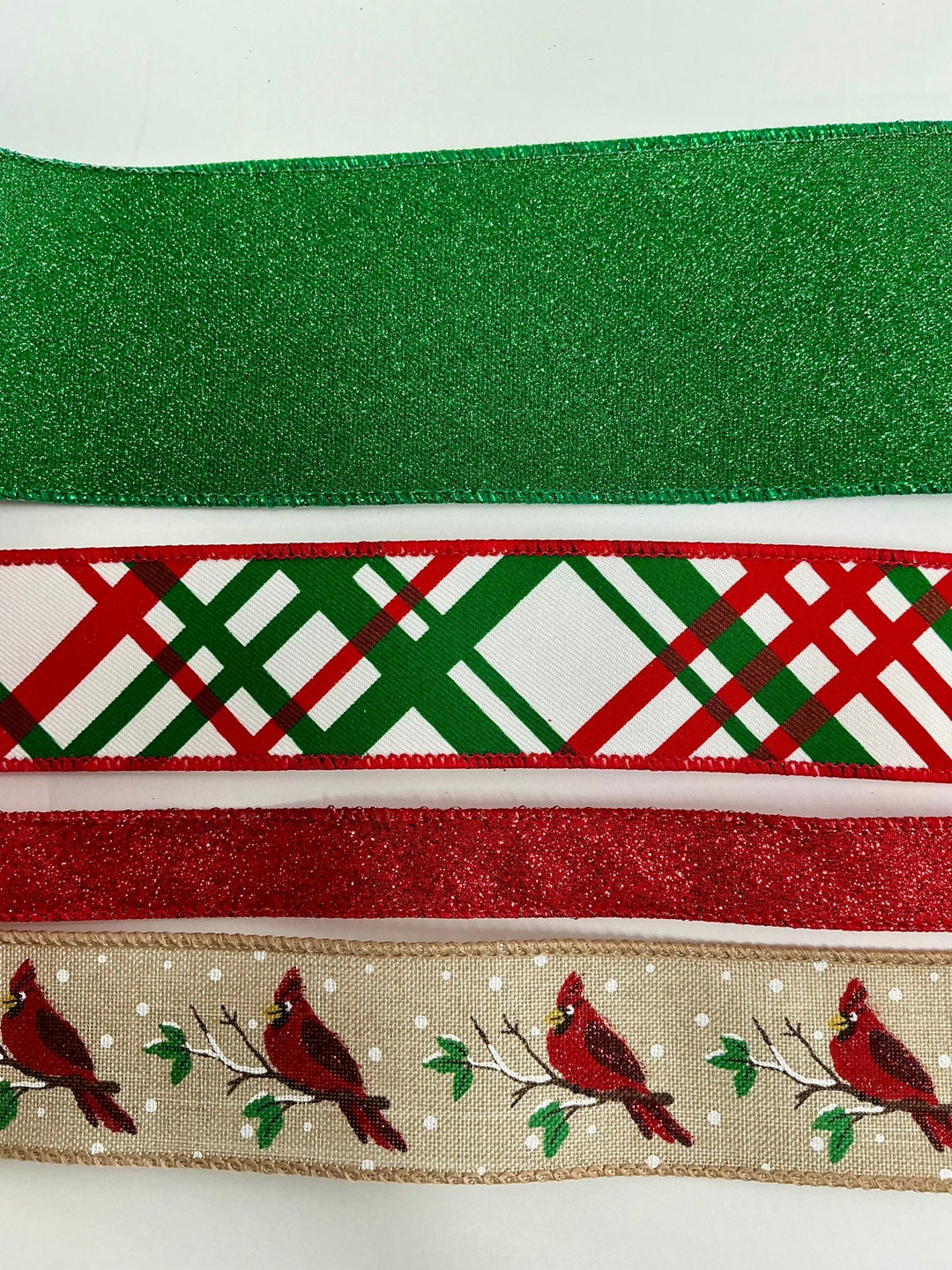 Cardinals bow bundle x 4 ribbons - Greenery MarketRibbons & TrimCardinalplaidx4