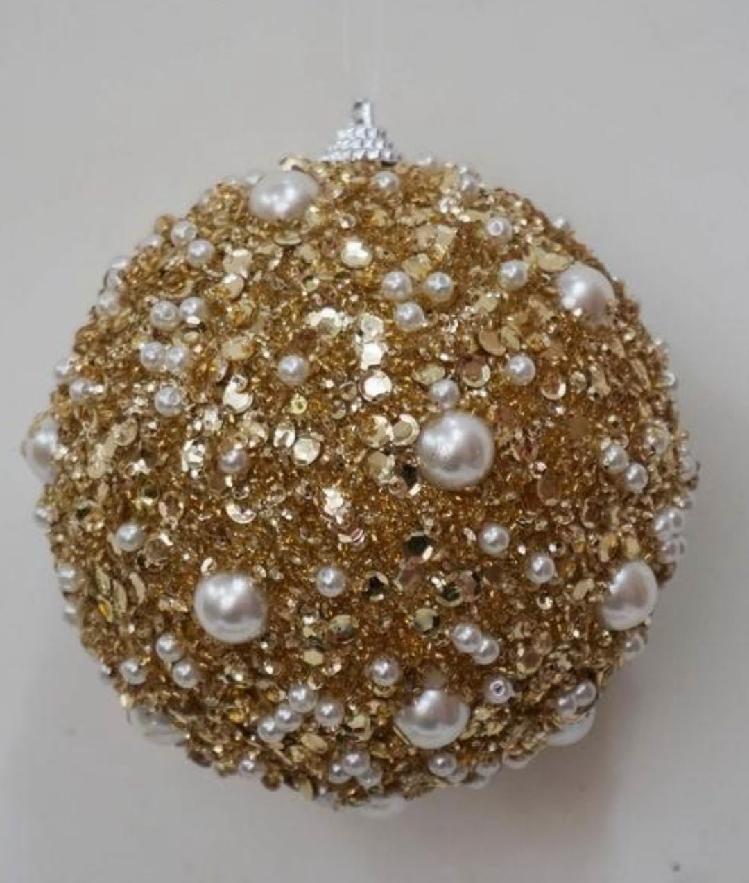Champagne and pearls Christmas ornament 4.5” - Greenery MarketSeasonal & Holiday DecorationsXT1221 - CHPRL