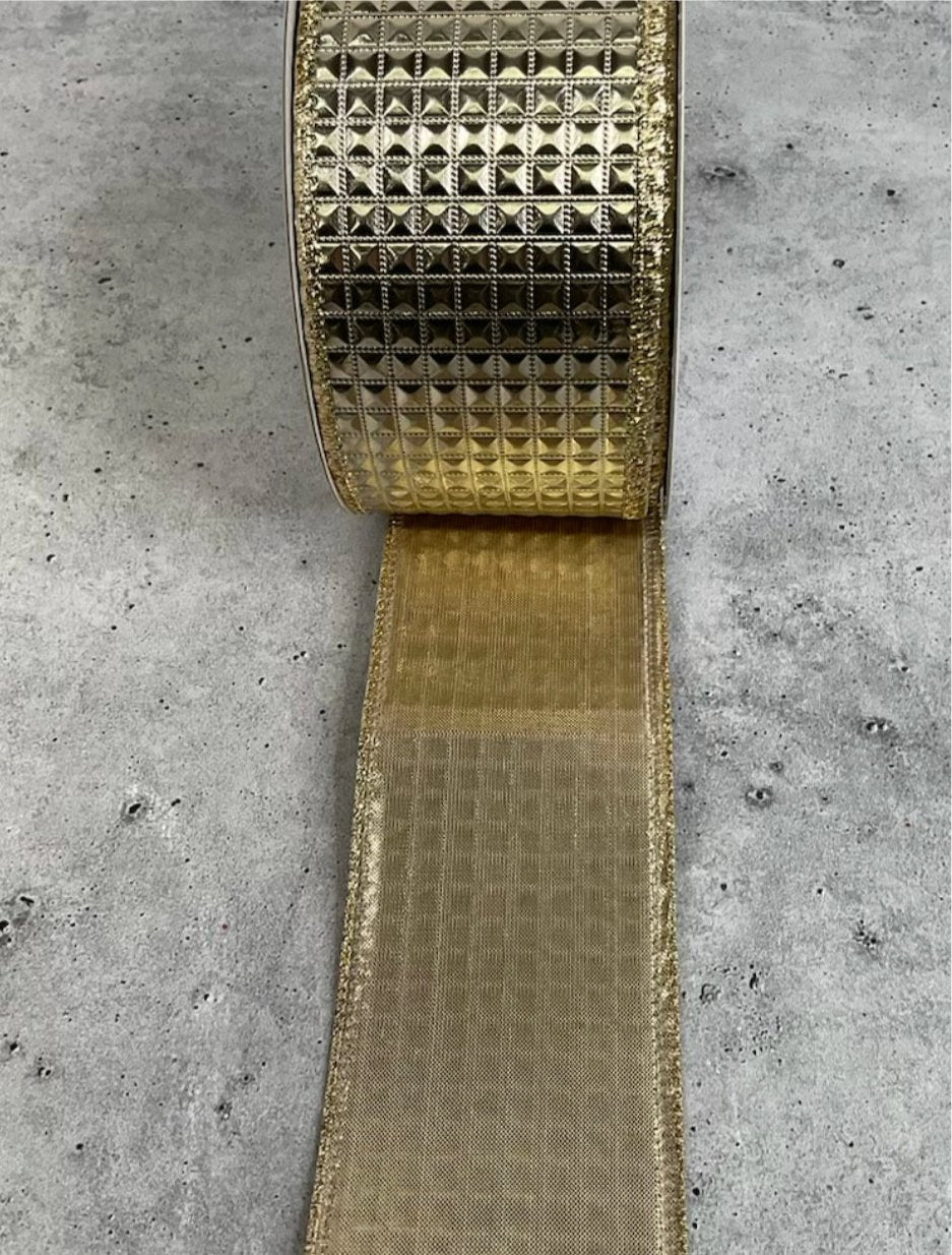 Champagne wired ribbon 2.5” - Greenery MarketXR502/25