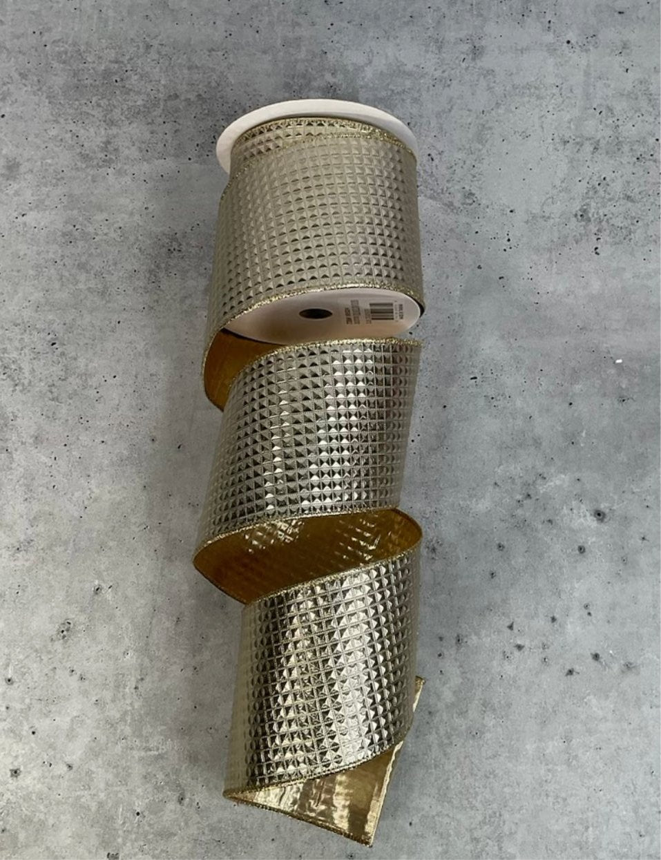 Champagne wired ribbon 4” - Greenery MarketXR502/4