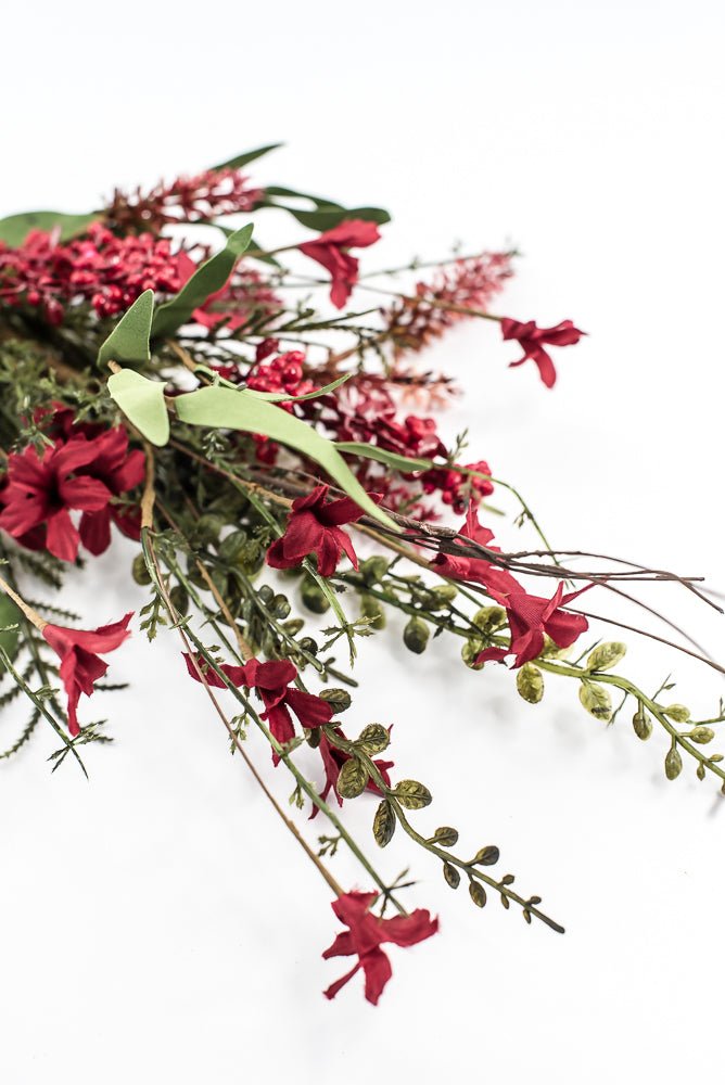 Christmas Fern and berry spray - red 63526 - Greenery MarketArtificial Flora63526 - RD