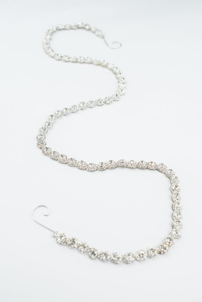 Clear Round Cut Crystal Chain Garland With Hooks - 36" - Greenery MarketAC524CL