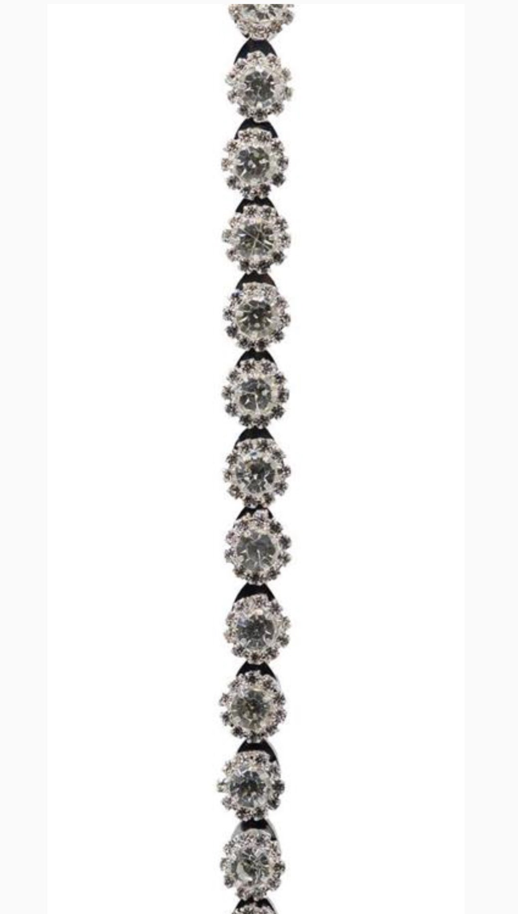 Clear Round Cut Crystal Chain Garland With Hooks - 36" - Greenery MarketAC524CL