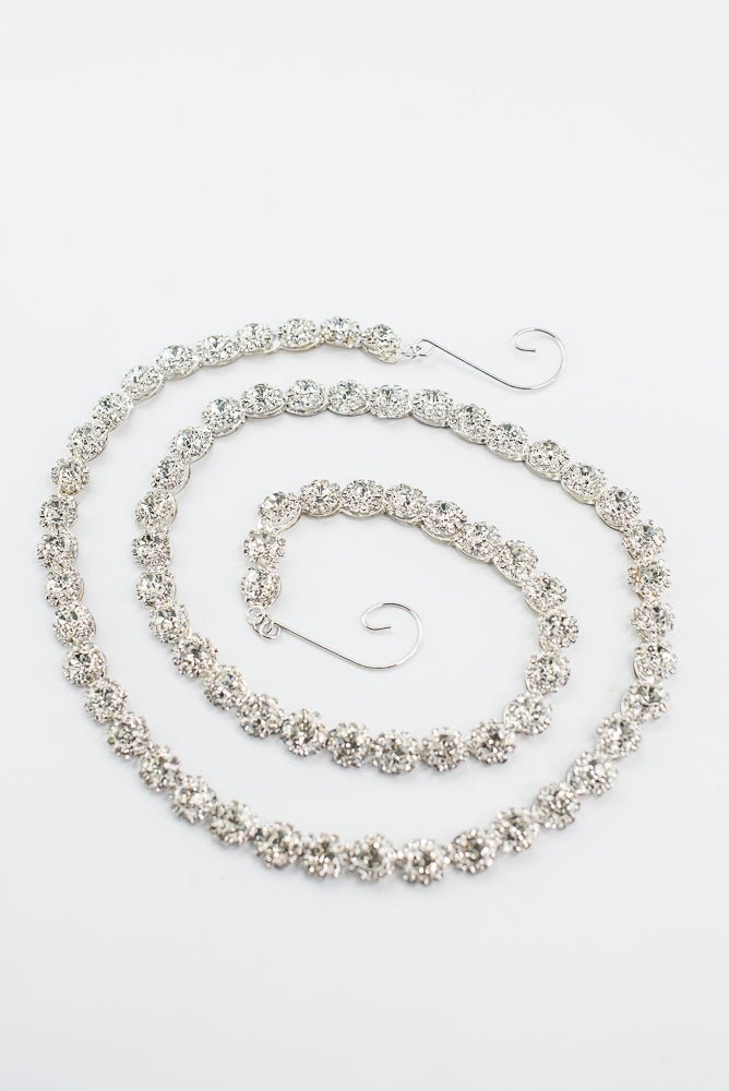 Clear Round Cut Crystal Chain Garland With Hooks - 36" - Greenery MarketAC524CL