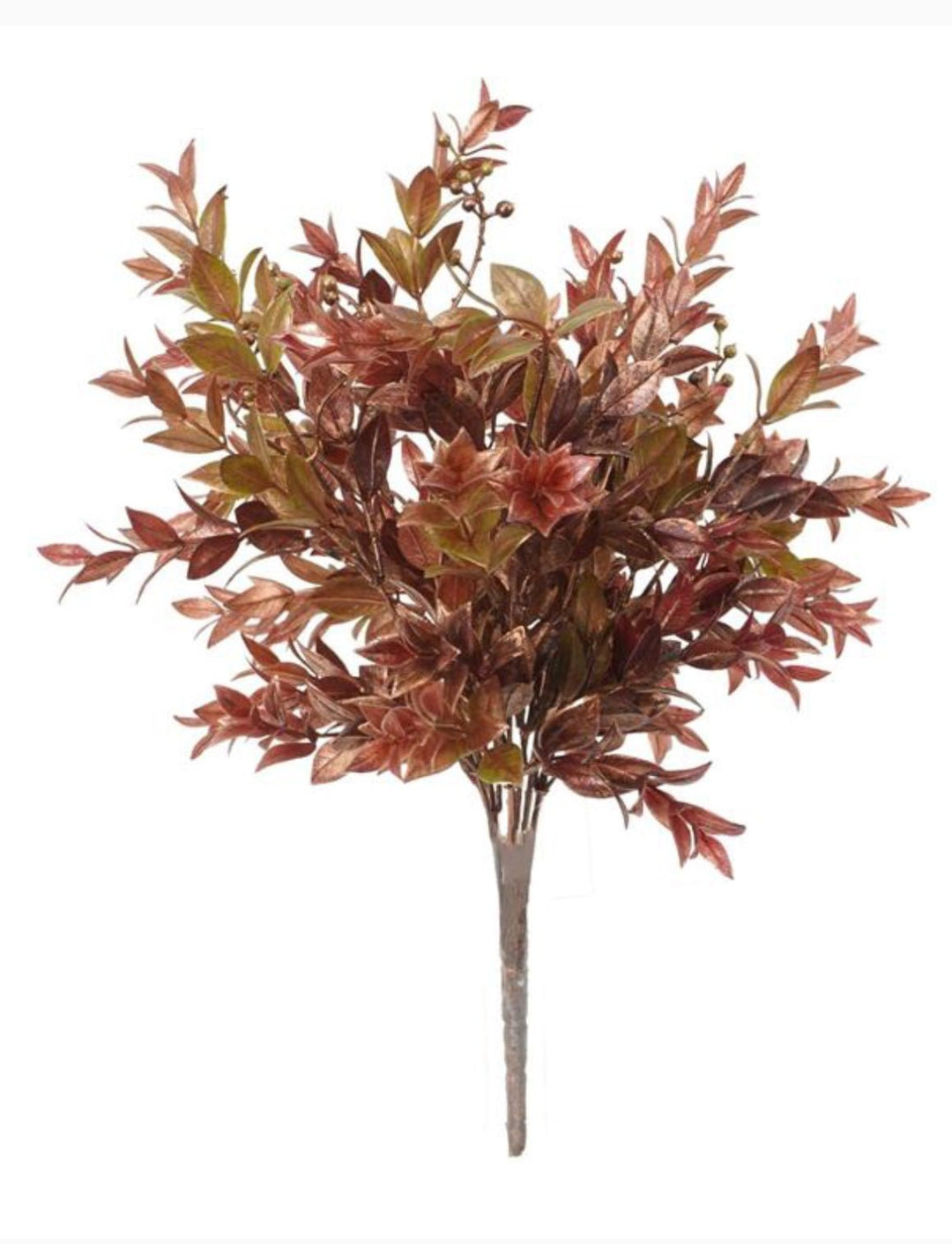 Copper & Gold Golden Washed Ruscus Bush With Berries - 18" - Greenery MarketFL7174COPGO