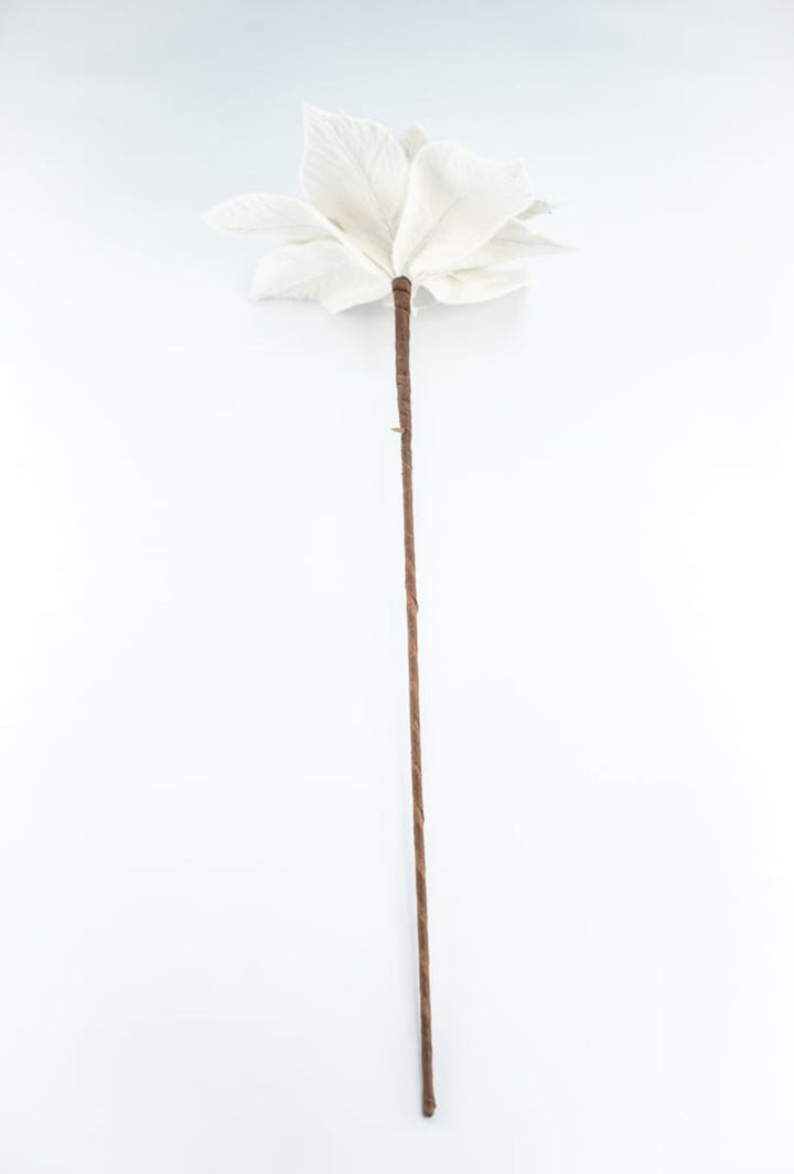 Cream felt poinsettia stem - Greenery MarketXS411461