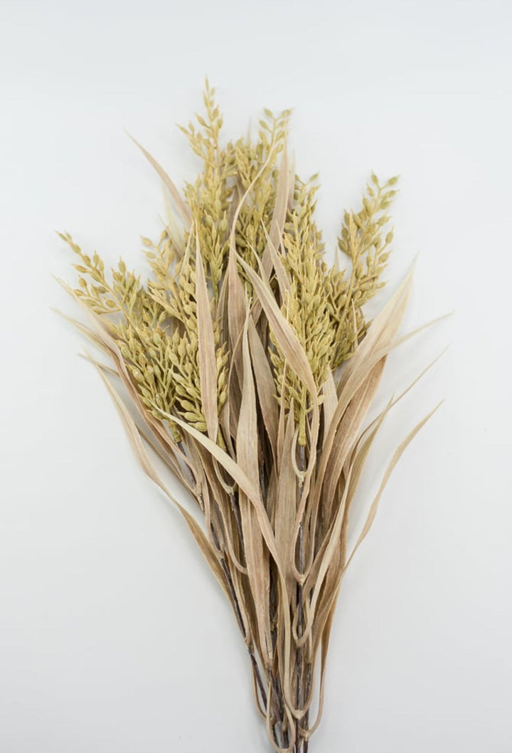 Cream mustard wheat grass bush - Greenery MarketArtificial Flora26475