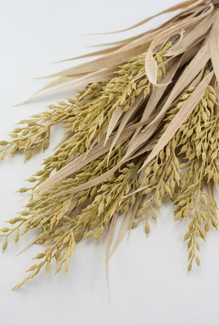 Cream mustard wheat grass bush - Greenery MarketArtificial Flora26475