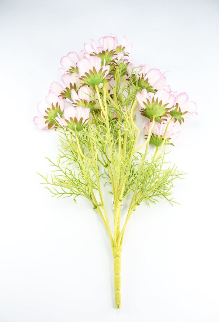 Cream pink cosmos faux flower bush - Greenery MarketArtificial Flora6022 - cp