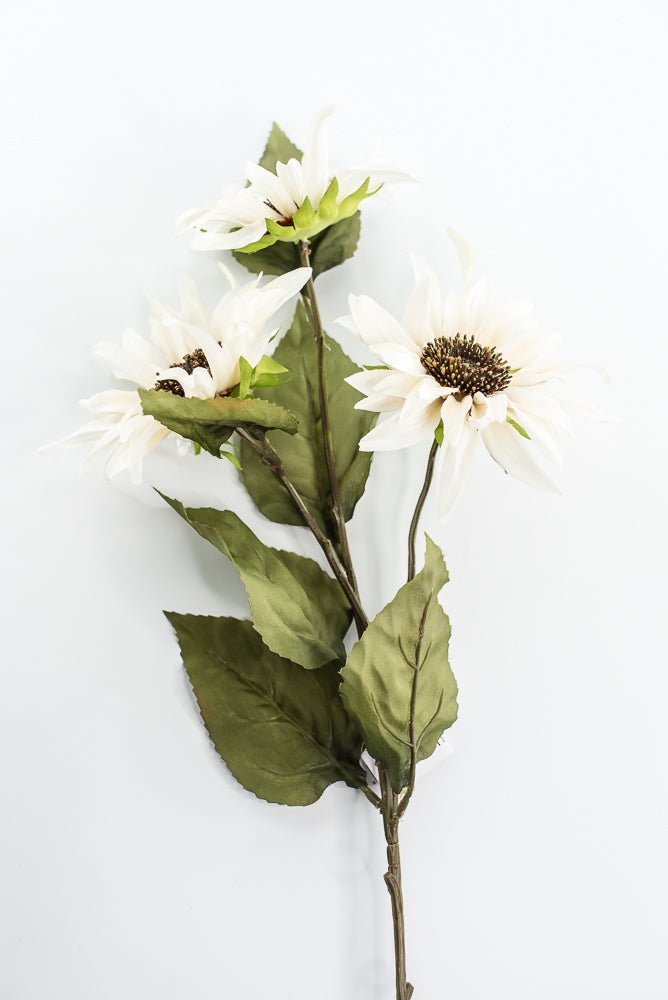 Cream Sunflower spray - Greenery MarketArtificial Flora6114 - C