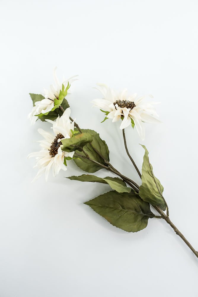 Cream Sunflower spray - Greenery MarketArtificial Flora6114 - C