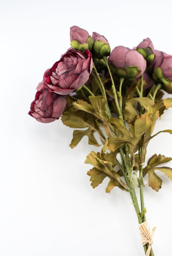Creamy Wine Ranunculus Bundle - Greenery Marketartificial flowers26059