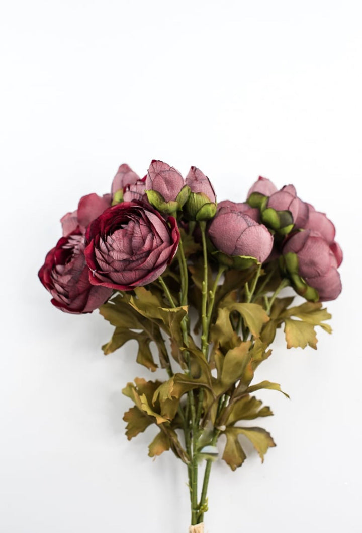 Creamy Wine Ranunculus Bundle - Greenery Marketartificial flowers26059