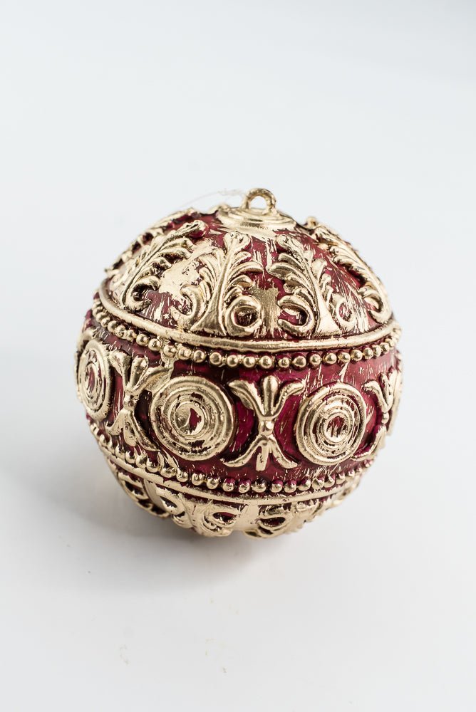 Dark Red and Gold Hanging Ball - Greenery Market32179-DK.RDGD