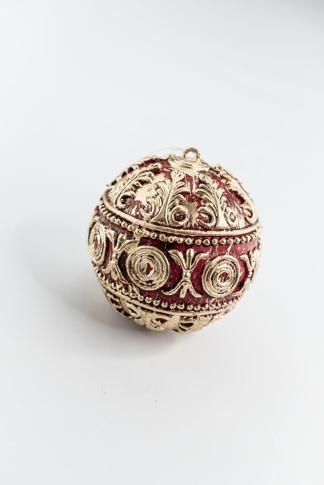 Dark Red and Gold Hanging Ball - Greenery Market32179-DK.RDGD