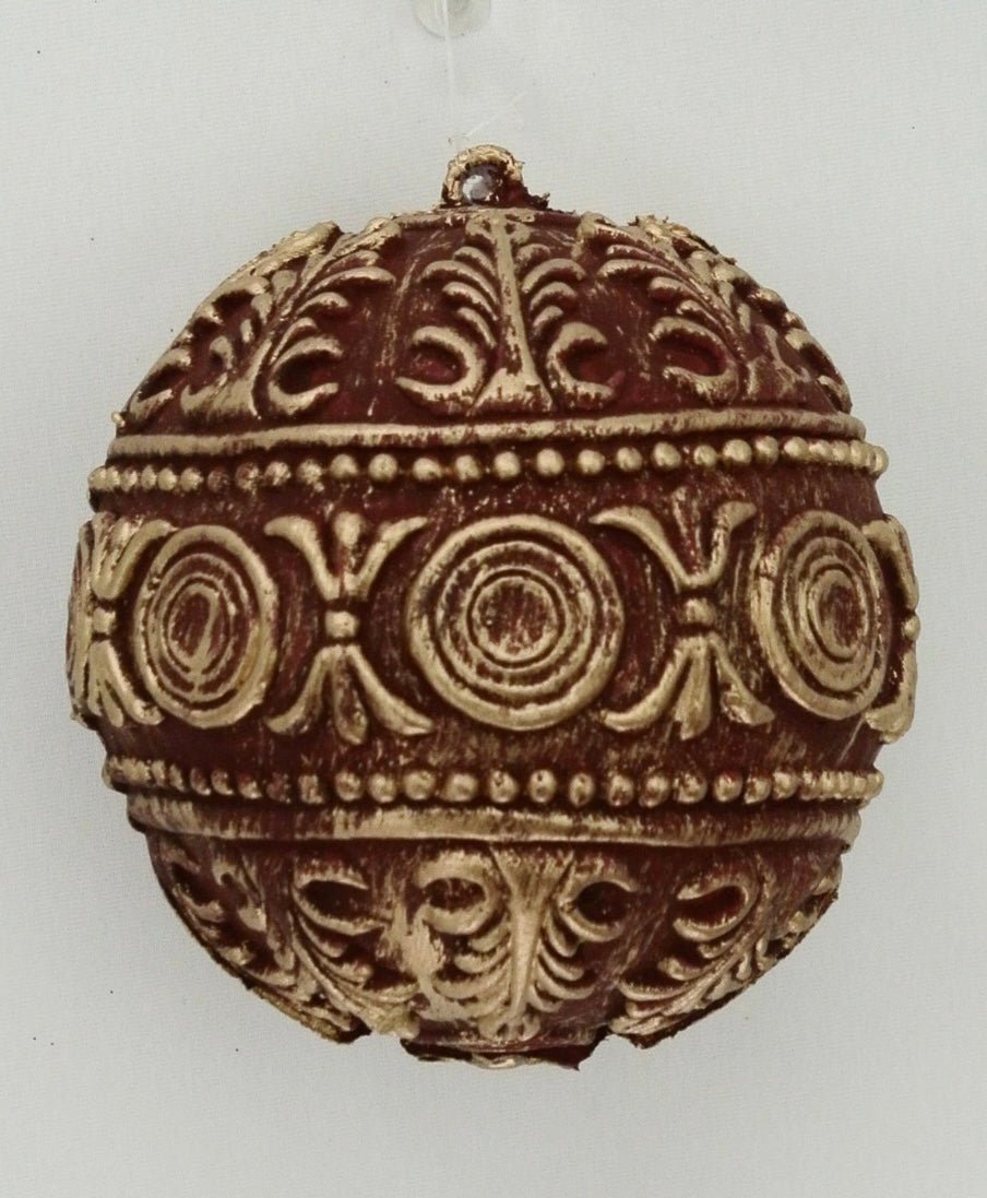 Dark Red and Gold Hanging Ball - Greenery Market32179 - DK.RDGD