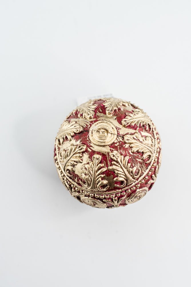Dark Red and Gold Hanging Ball - Greenery Market32179-DK.RDGD