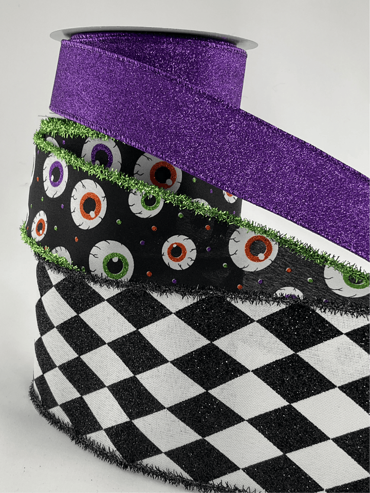 DIY bow bundle - eyeballs Halloween x 3 ribbons - Greenery MarketRibbons & TrimEyesWIDEx3