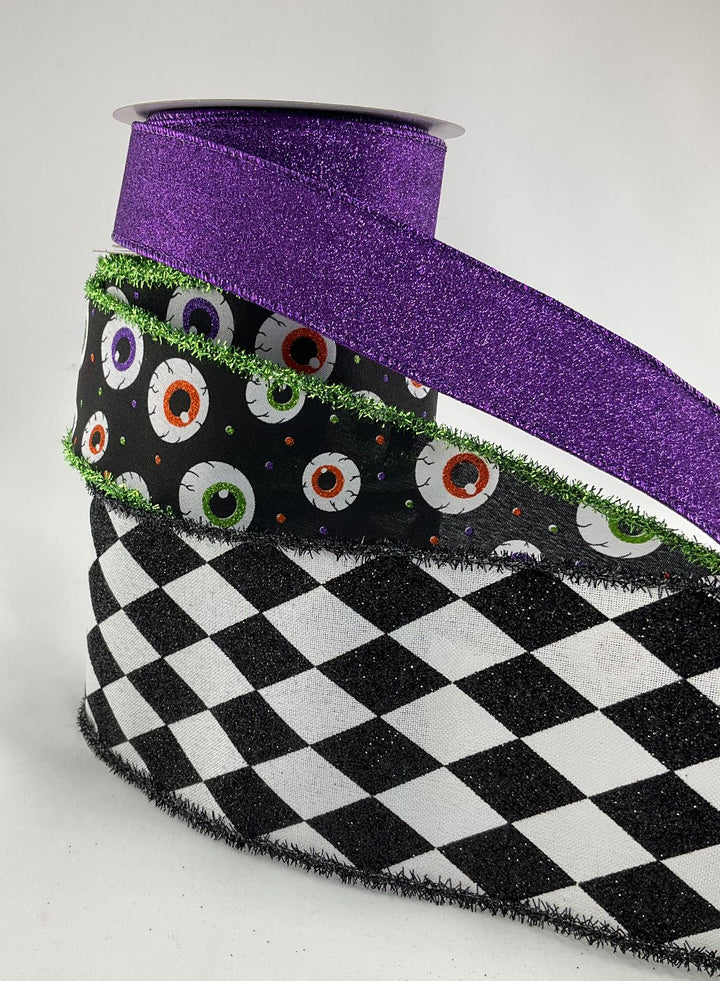 DIY bow bundle - eyeballs Halloween x 3 ribbons - Greenery MarketRibbons & TrimHalloweenx3