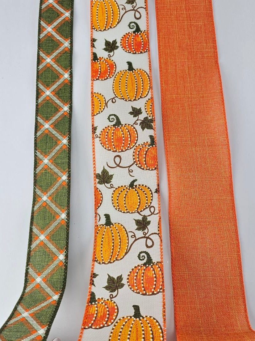 DIY bow making bundle - dot pumpkins - Greenery MarketRibbons & Trim