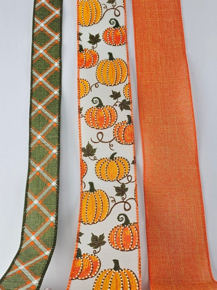 DIY bow making bundle - dot pumpkins - Greenery MarketRibbons & Trim