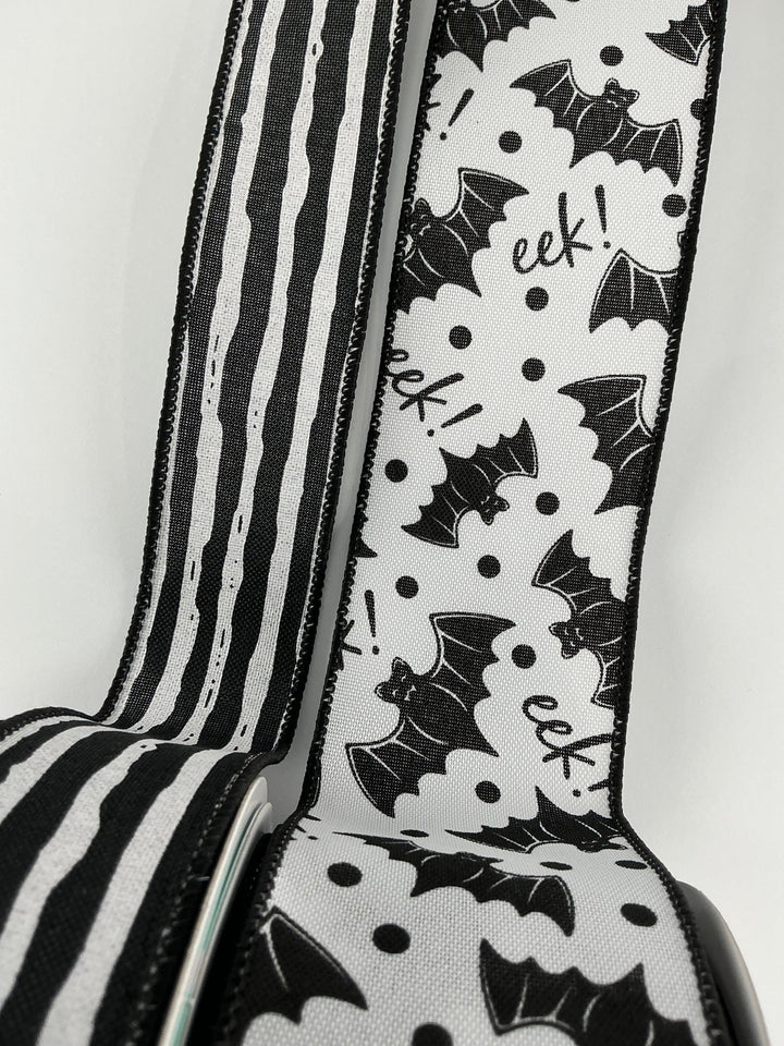 DIY ribbon bow bundle - bats Halloween x 2 ribbons - Greenery MarketRibbons & TrimBatsx2