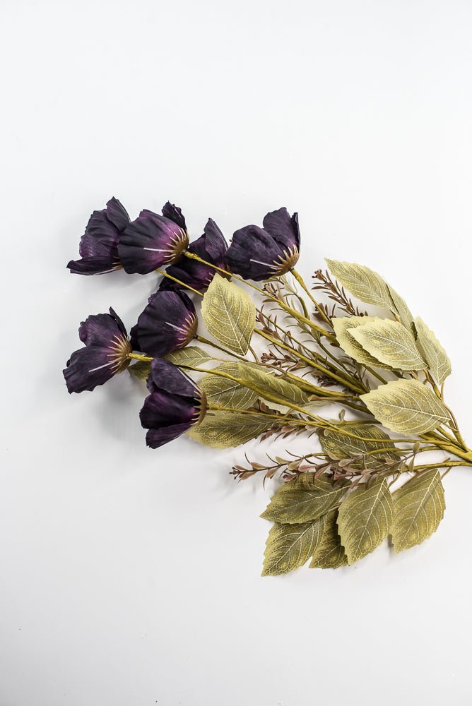 Eggplant Purple Mixed Poppy Bush - Greenery Market40320 - PU