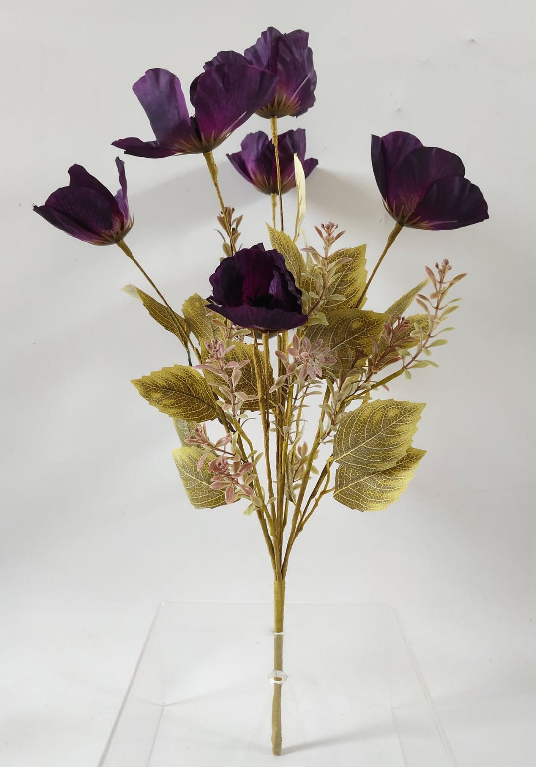 Eggplant Purple Mixed Poppy Bush - Greenery Market40320 - PU