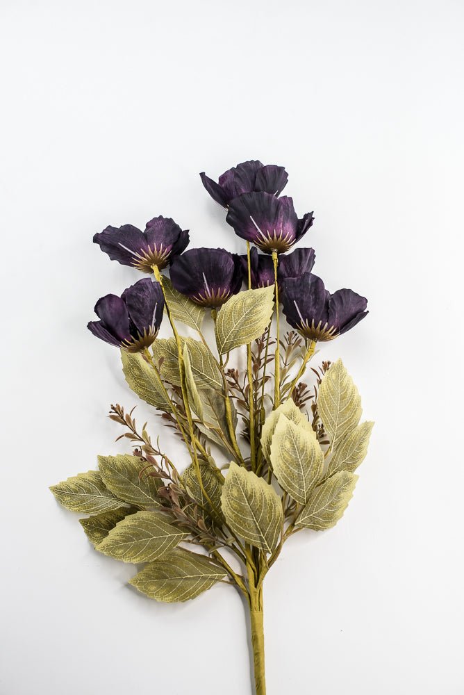 Eggplant Purple Mixed Poppy Bush - Greenery Market40320 - PU