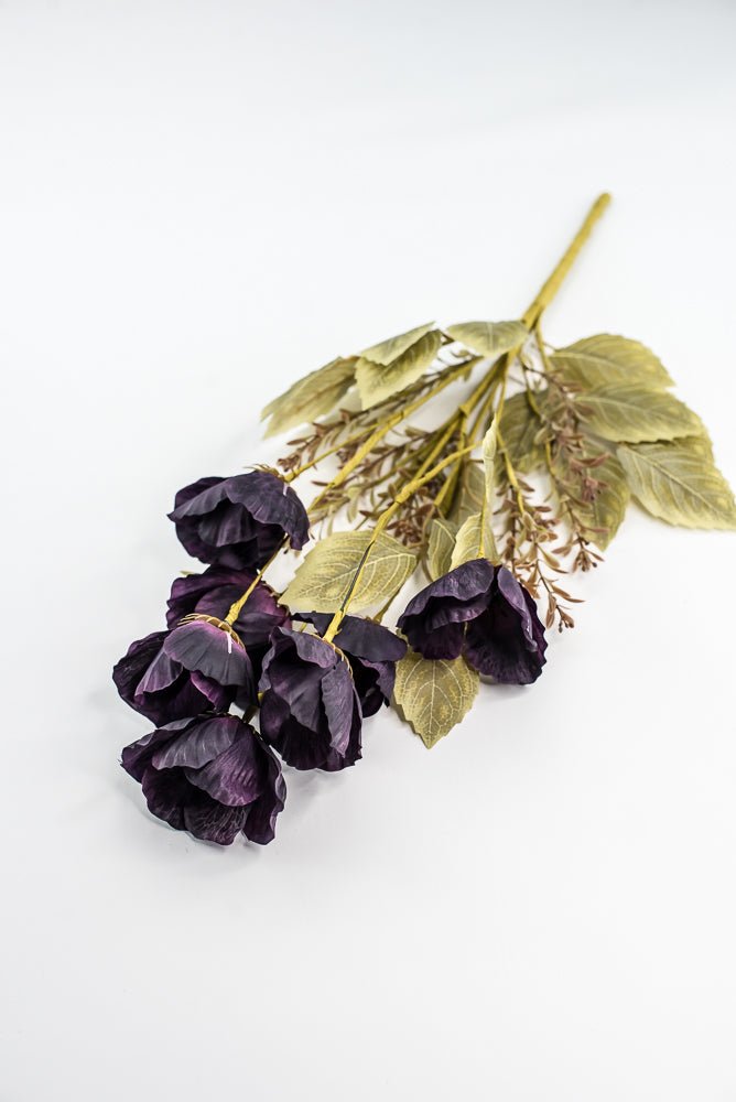Eggplant Purple Mixed Poppy Bush - Greenery Market40320 - PU