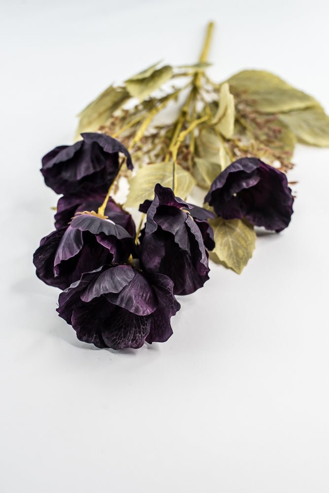 Eggplant Purple Mixed Poppy Bush - Greenery Market40320 - PU