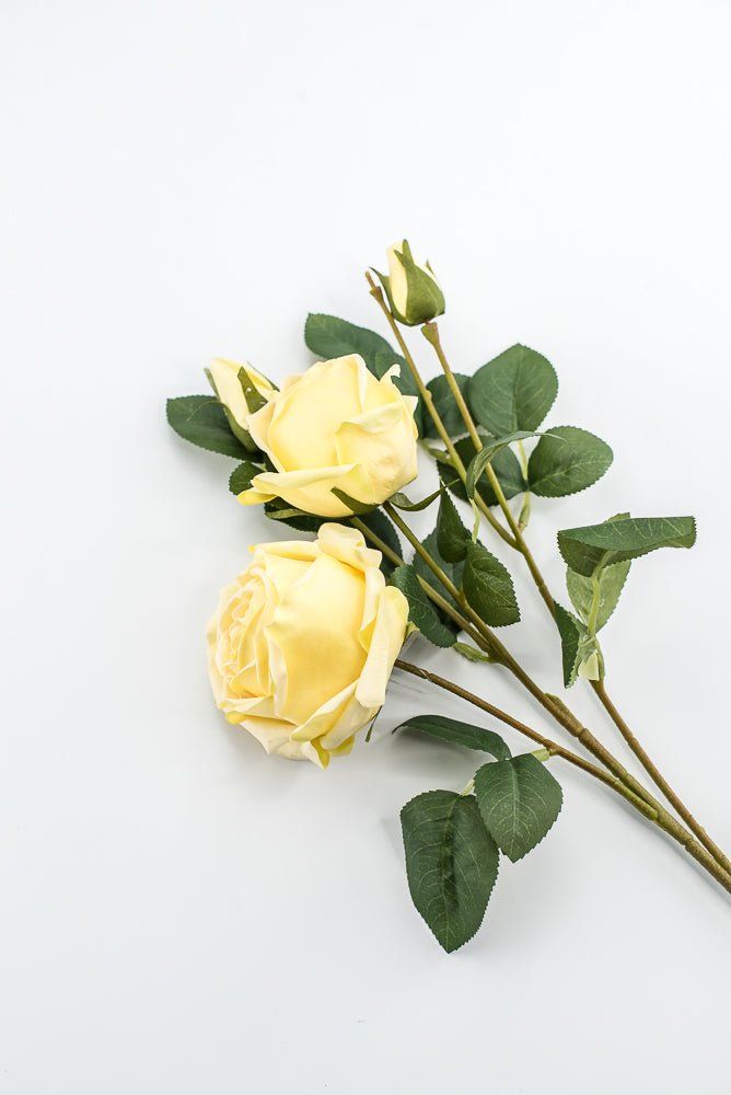 Estate, real touch spray rose - yellow - Greenery MarketMTF24645 YELL