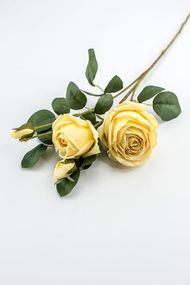 Estate, real touch spray rose - yellow - Greenery MarketMTF24645 YELL