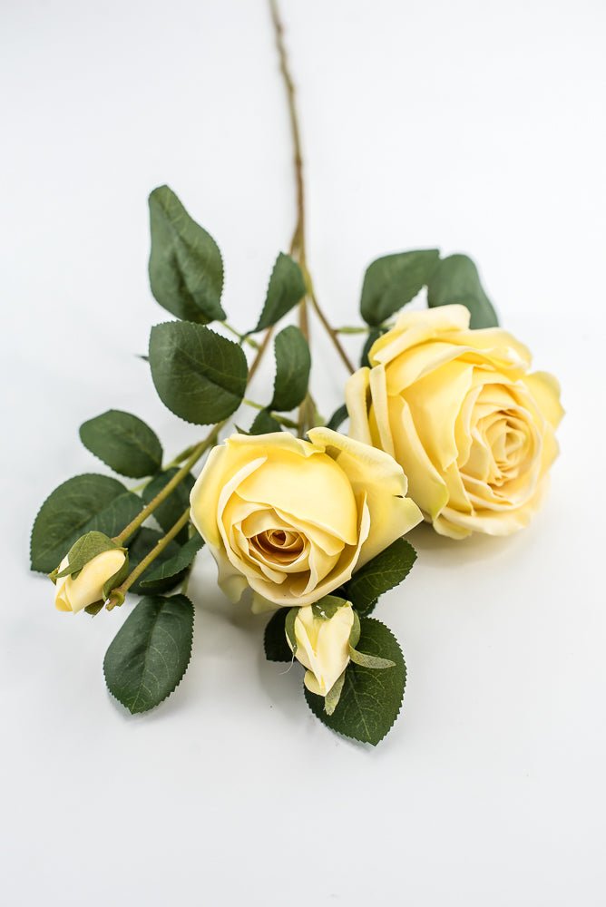 Estate, real touch spray rose - yellow - Greenery MarketMTF24645 YELL