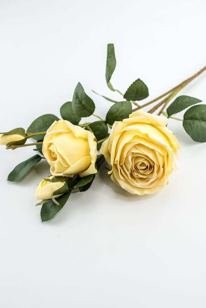 Estate, real touch spray rose - yellow - Greenery MarketMTF24645 YELL