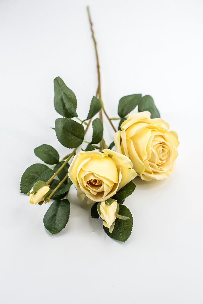 Estate, real touch spray rose - yellow - Greenery MarketMTF24645 YELL