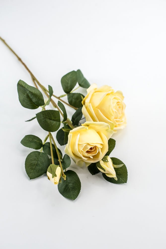 Estate, real touch spray rose - yellow - Greenery MarketMTF24645 YELL